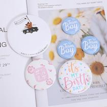 factory direct supply metal tinplate wrapping paper badge brooch making metal crafts souvenir brooch customization