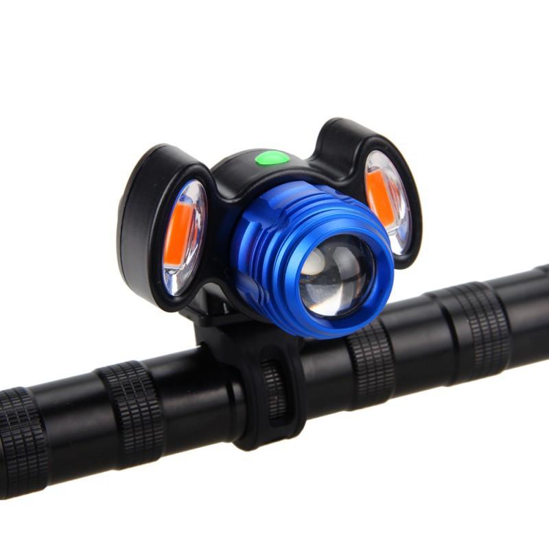 Self-Driving Headlight Mountain Headlight T6 Headlight USB Rechargeable Light Warning Light Riding Multi-Function Light