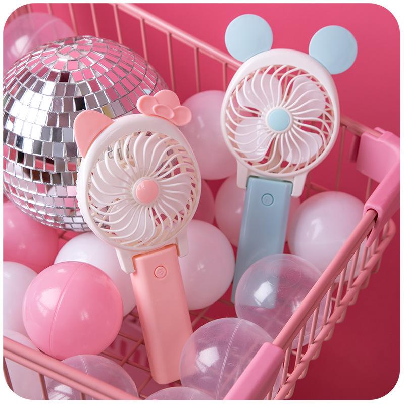 t rechargeable mini cartoon small handheld fan usb electric fan foldable student fan portable small fan