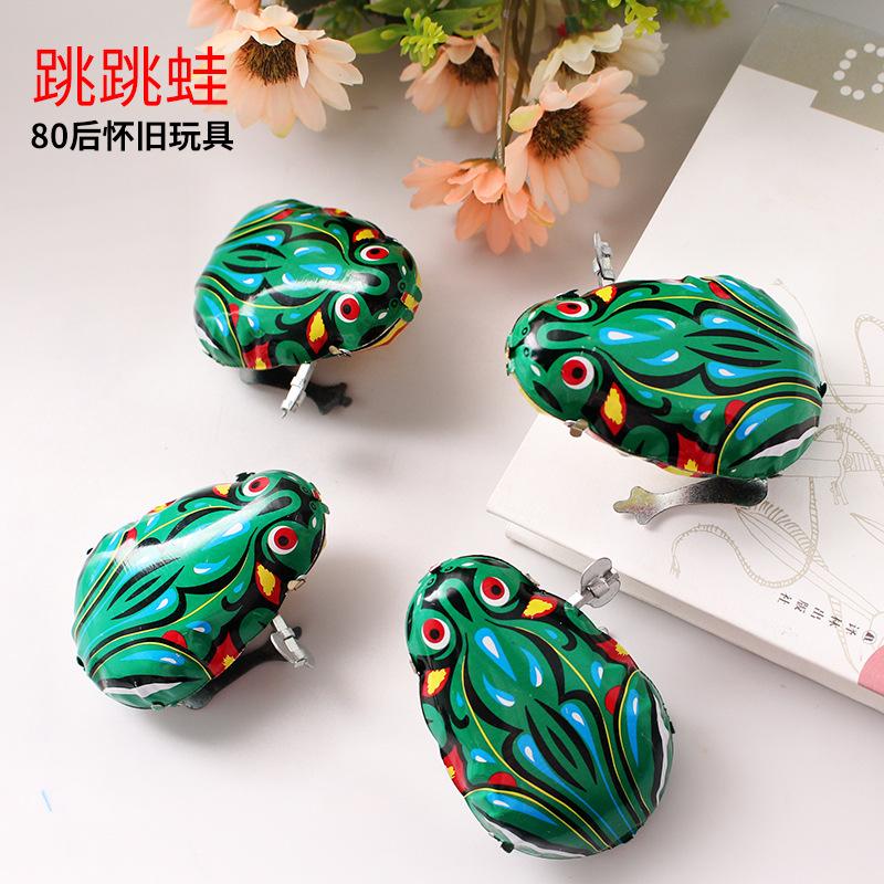iron frog nostalgic wind-up toy baby toy winding iron frog classic iron frog wholesale