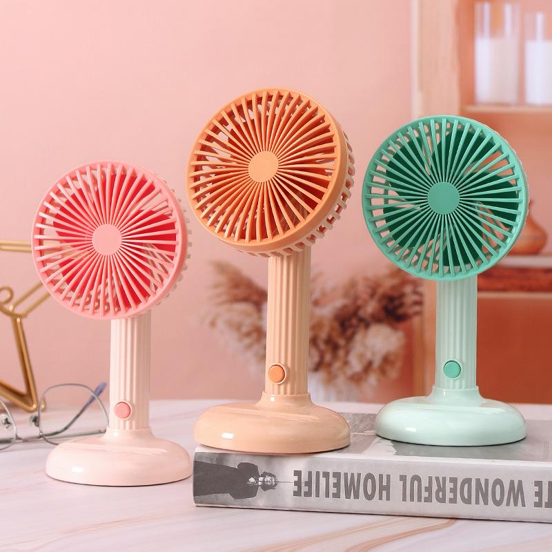 Summer Desktop Fan Portable USB Rechargeable Small Fan Wholesale Student Desktop Manual Fan Logo