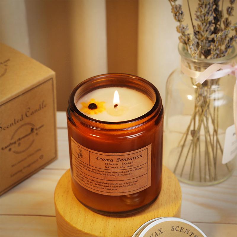 aromatherapy candle smokeless handmade soy candle romantic atmosphere aromatherapy essential oil candle wholesale glass candle