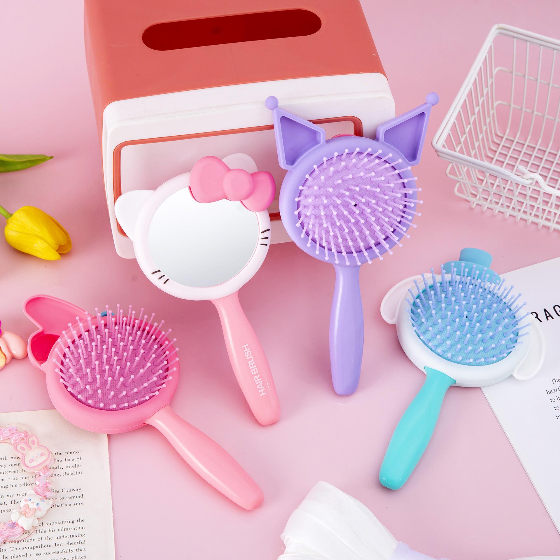new hl-013 creative cartoon air cushion massage comb mirror children girl korean style home durable airbag comb full figure
