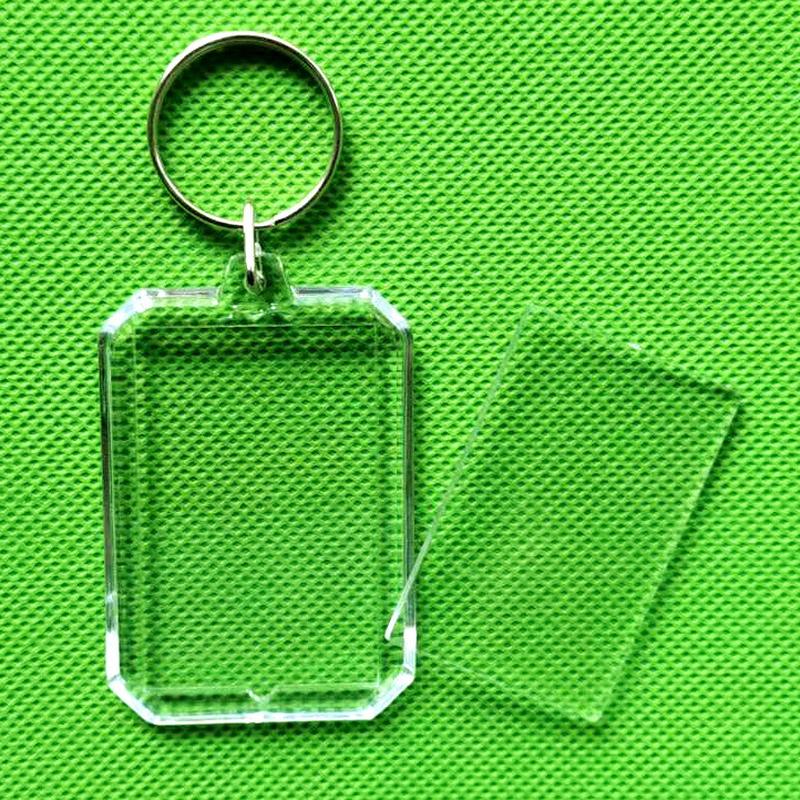 Homemade Diy Ping an Xile Calligraphy Keychain Handbag Pendant Blank Transparent Keychain Can Be Opened Key Chain