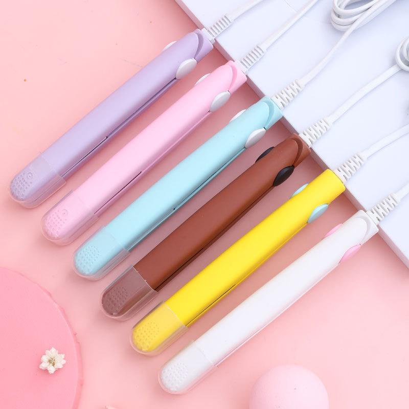Hair Curler Hair Straightener Student Mini Female Small Electric Hair Straightener Hair Curler and Straightener Dual-Use Bangs Hair Straightener and Curler Hair Styling Iron