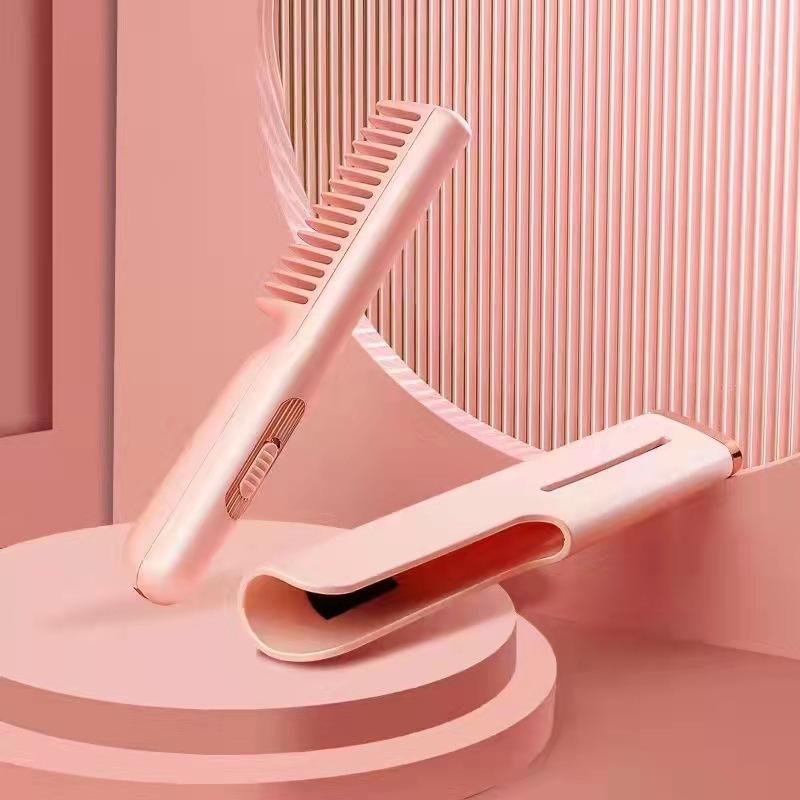 hot mini wireless charging straight comb usb flat comb hair straightener portable electric hair straightener foreign trade wholesale