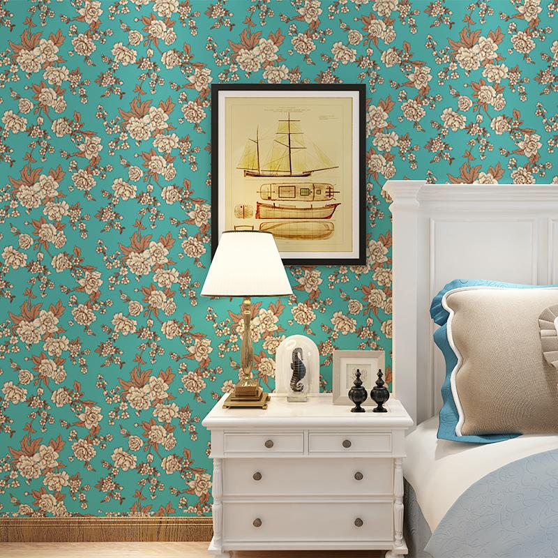 Pvc Self-Adhesive Wallpaper Waterproof Pastoral Cartoon Dormitory Bedroom Strap Adhesive Wallpaper Self-Adhesive Wholesale Price Specification drawing