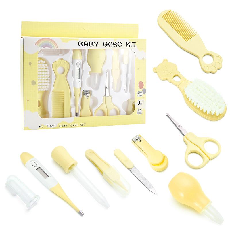 manufacturers supply foreign trade english baby brush comb nasal aspirator suit thermometer tool care 10 pcs set Application Scenario