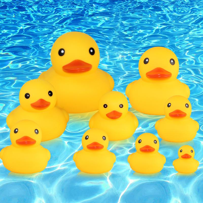 jixin toy big yellow duck children playing with water and bathing squeeze and sound sound little yellow duck baby toy no. 1-9 duck