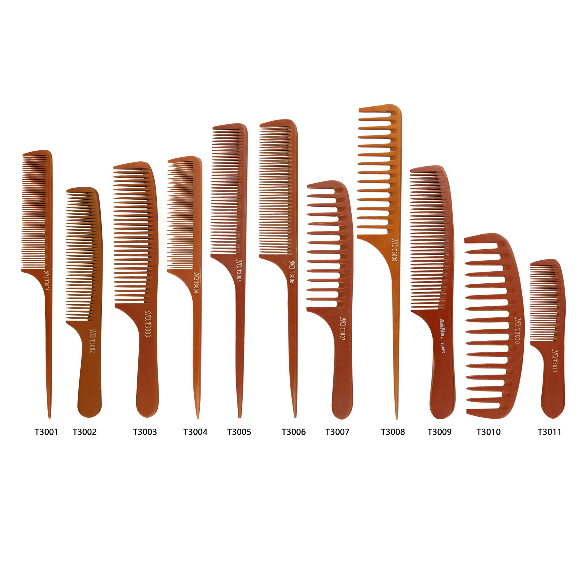factory in stock bakelite comb pointed tail handle wide-tooth comb anti-static heat resistant hair salon hair tools comb