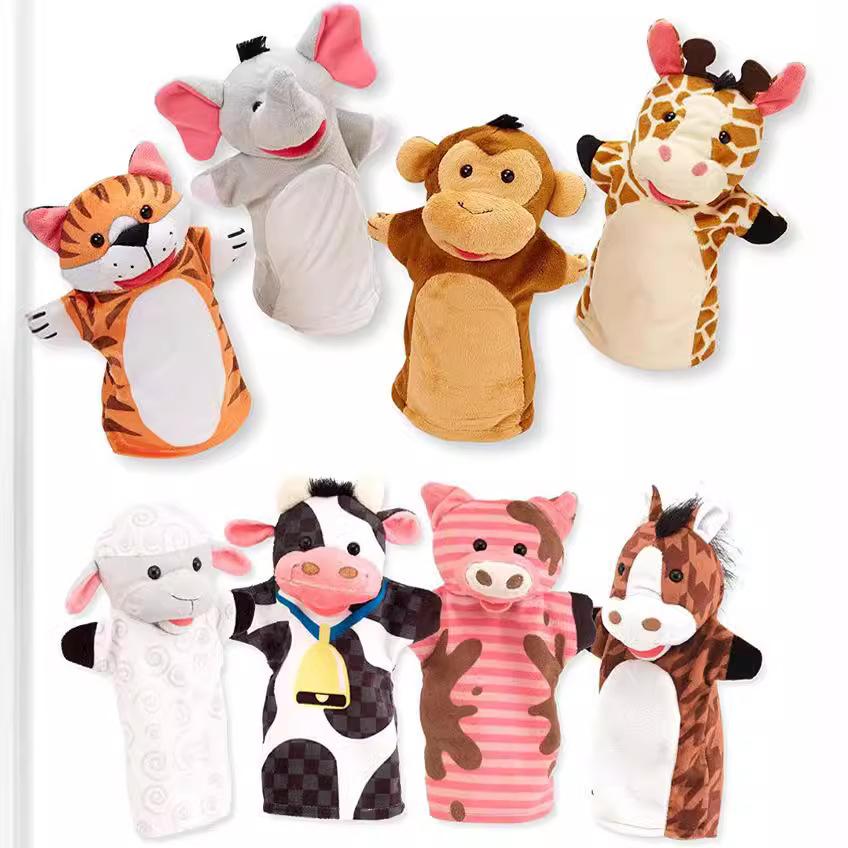 amazon popular jungle animal hand puppet story props children gift hand puppet plush toy factory wholesale
