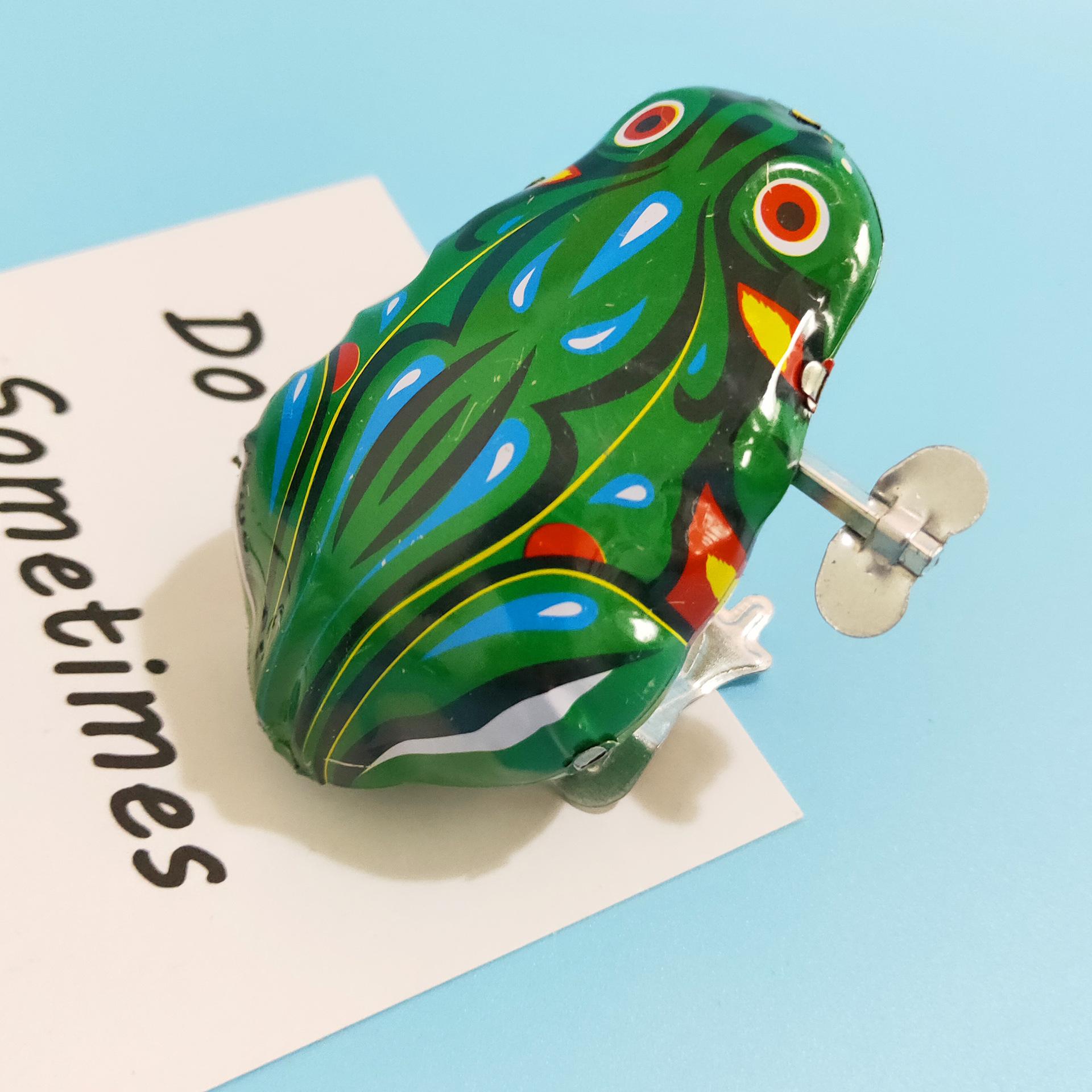 iron frog nostalgic wind-up toy baby toy winding iron frog classic iron frog wholesale