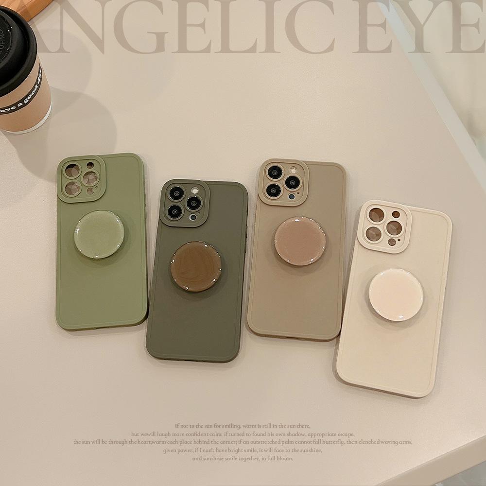 Retro Simple Iphone14 Mobile Phone Shell for iPhone 15pro Max Bracket 13 Advanced 12 Applicable 11 Morandi X