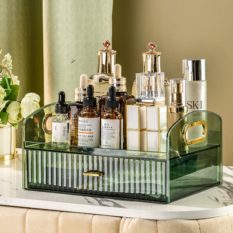 storage box bedroom dresser skincare product storage rack desktop with drawer cosmetic organizing box hallway storage box