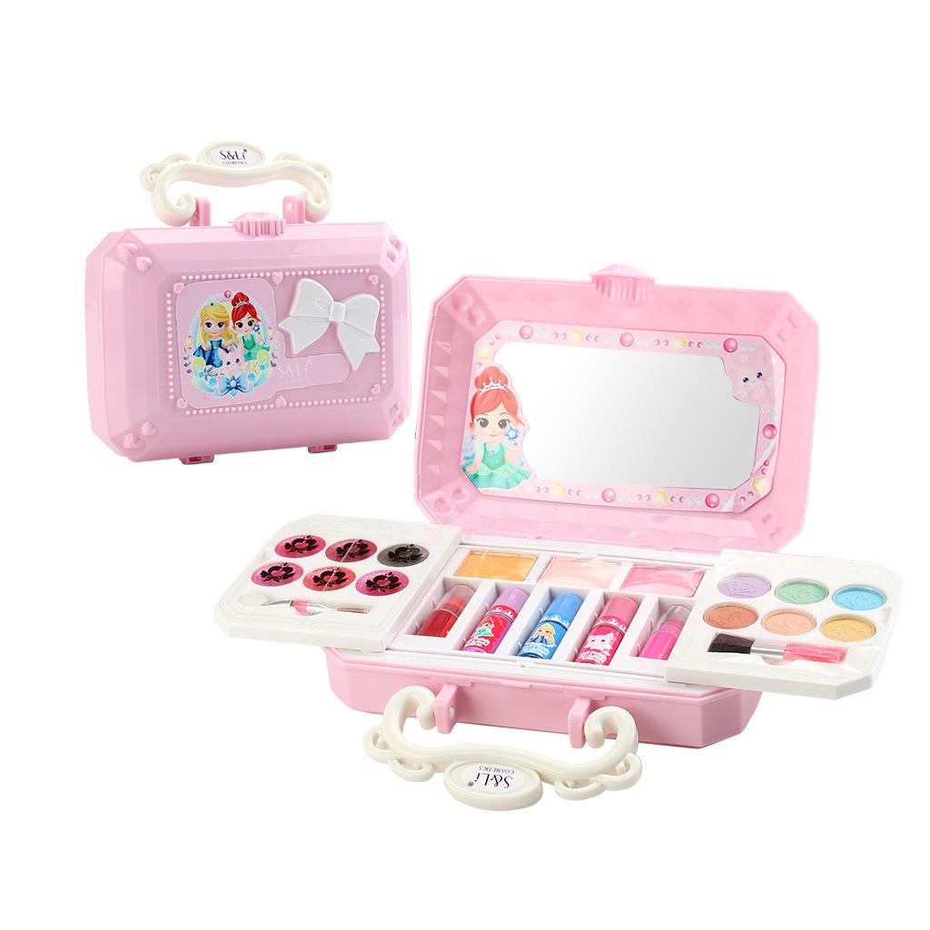 children's cosmetics makeup toys water dissolving nail polish manicure little girl girl play house handbag set