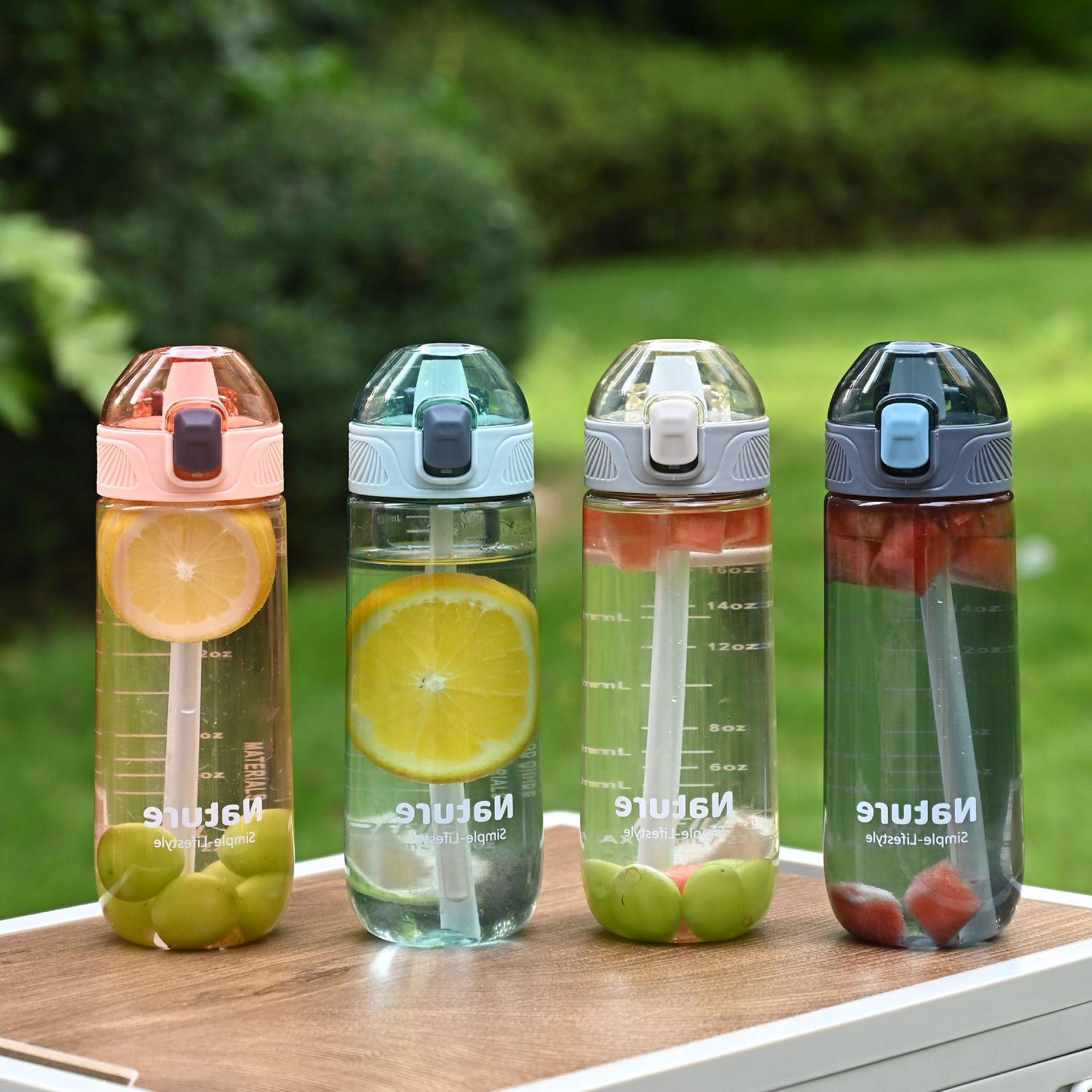 tong tong new sippy cup pc plastic cup children's straw cup student outdoor sports cup adult kettle