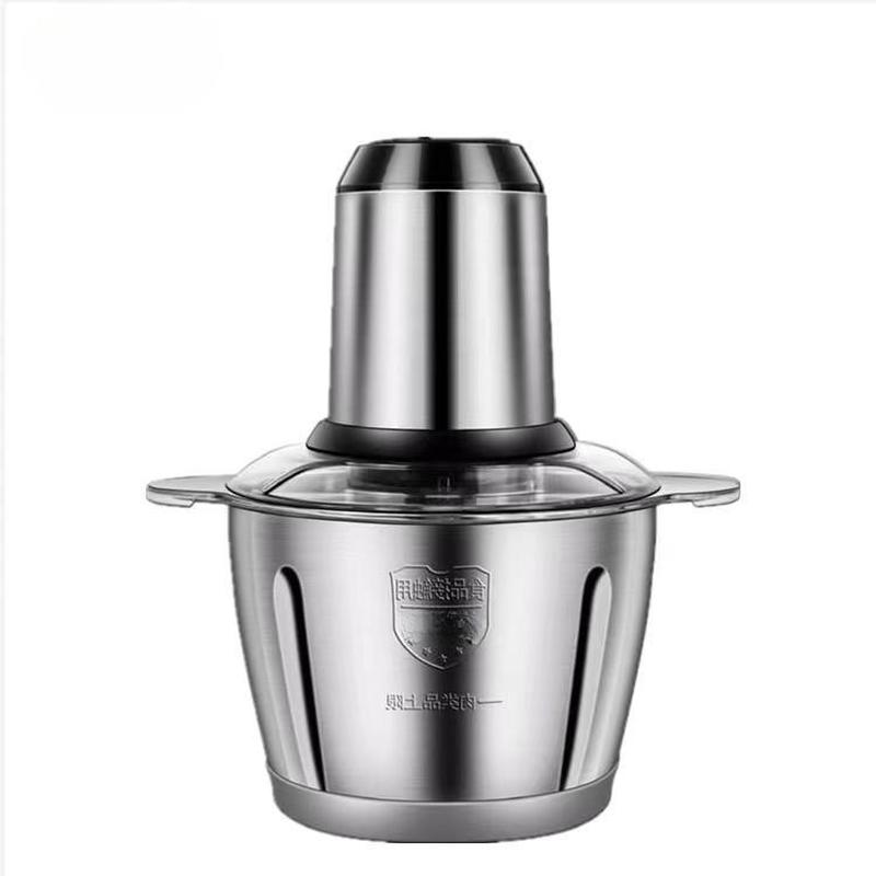 foreign trade meat grinder household electric stainless steel 2 liter automatic multi-function minced vegetables meat chopper minced stuffing small
