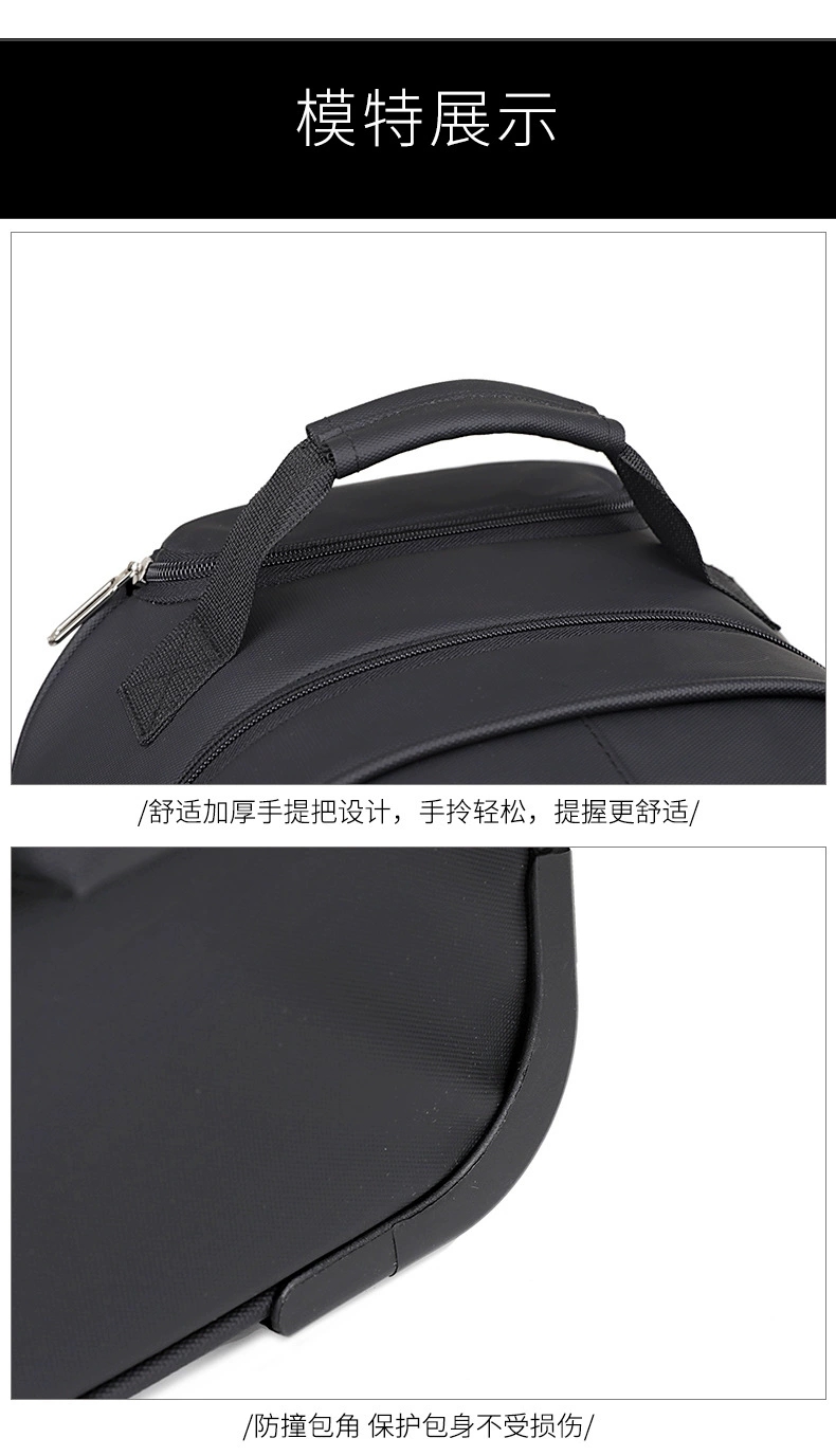 厂家 批发新款皮膜防泼水拉杆双肩背包万向轮商务旅行拉杆双肩背包详情15