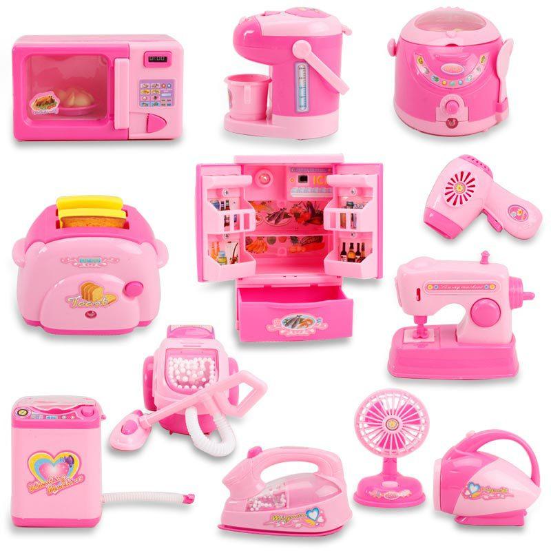 Simulation Small Household Appliances Children Play House Toys Simulated Kitchen Toy Electronic Scale Meat Grinder Hair Dryer