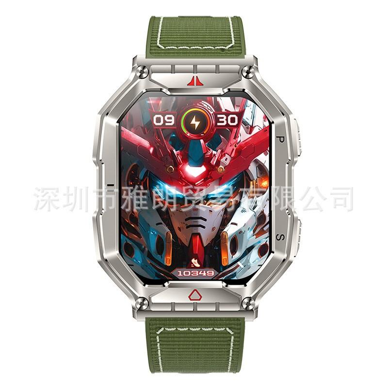 foreign trade kr82 smart watch bluetooth calling ai voice assistant compass flashlight pedometer sports watch