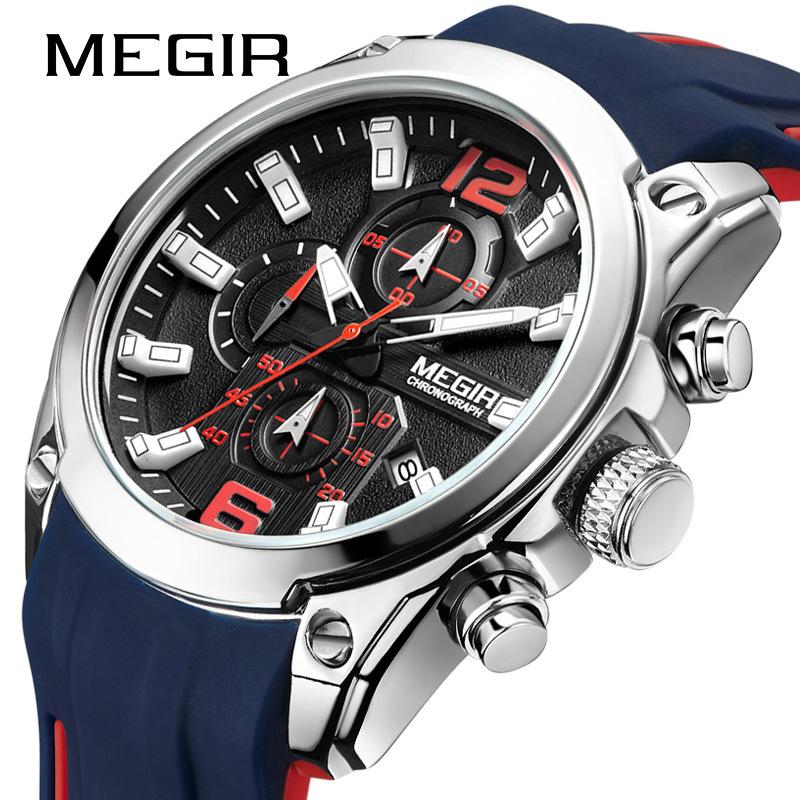 cross-border hot megir megir watch multi-function chronograph calendar sports watch men's watch 2063