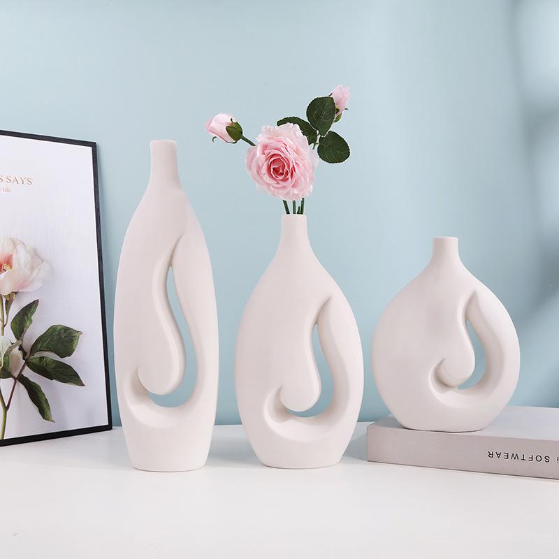 Ceramic Vase Decoration Modern Minimalist Furnishings Soft Decoration Model Room Coffee Shop Dining Room/Living Room Decoration Wholesale