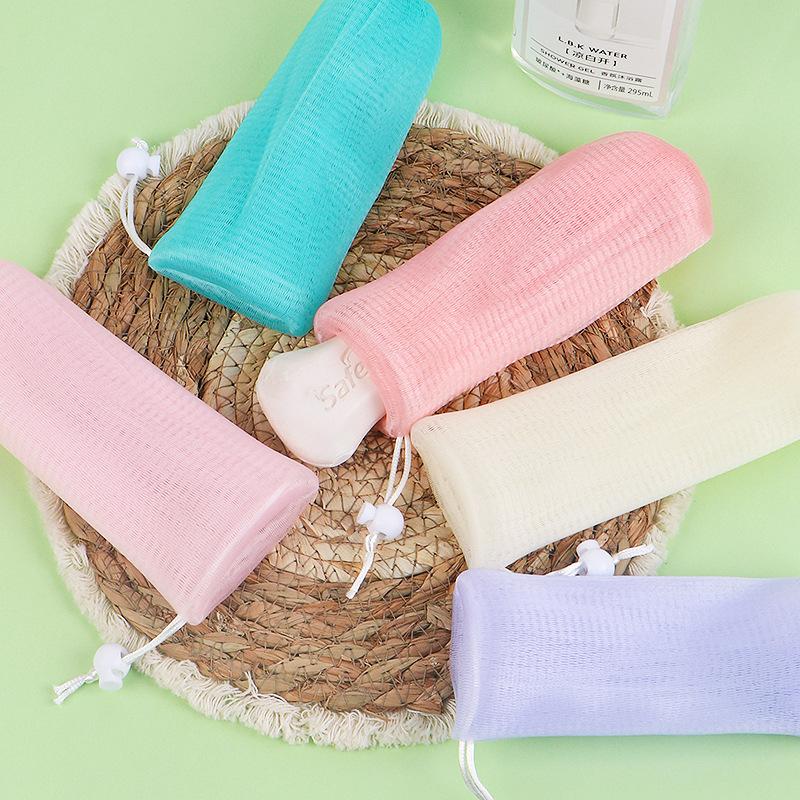 6-layer thickened soap foam net foaming net handmade foaming sponge face washing soap facial cleanser foam net pocket bubble cleansing