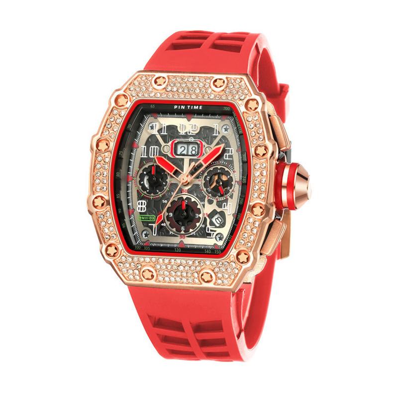watch diamond men's watch quartz watch motorcycle men's watch racing men's table super cool sport watch