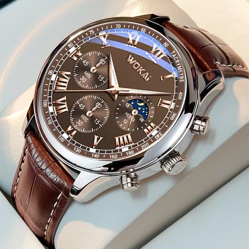 2023 new wokai wokai business watch quartz sport watch casual belt men's watch men's watch