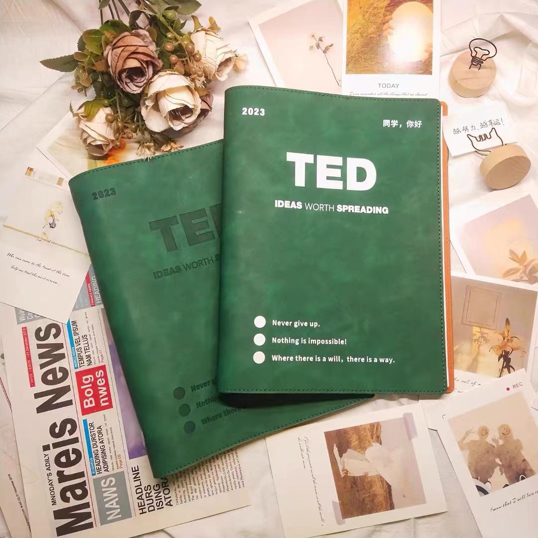 in stock ted speech ted loose spiral notebook bilingual comparison paper version loose spiral notebook 20-piece orchestration printing paper quality book