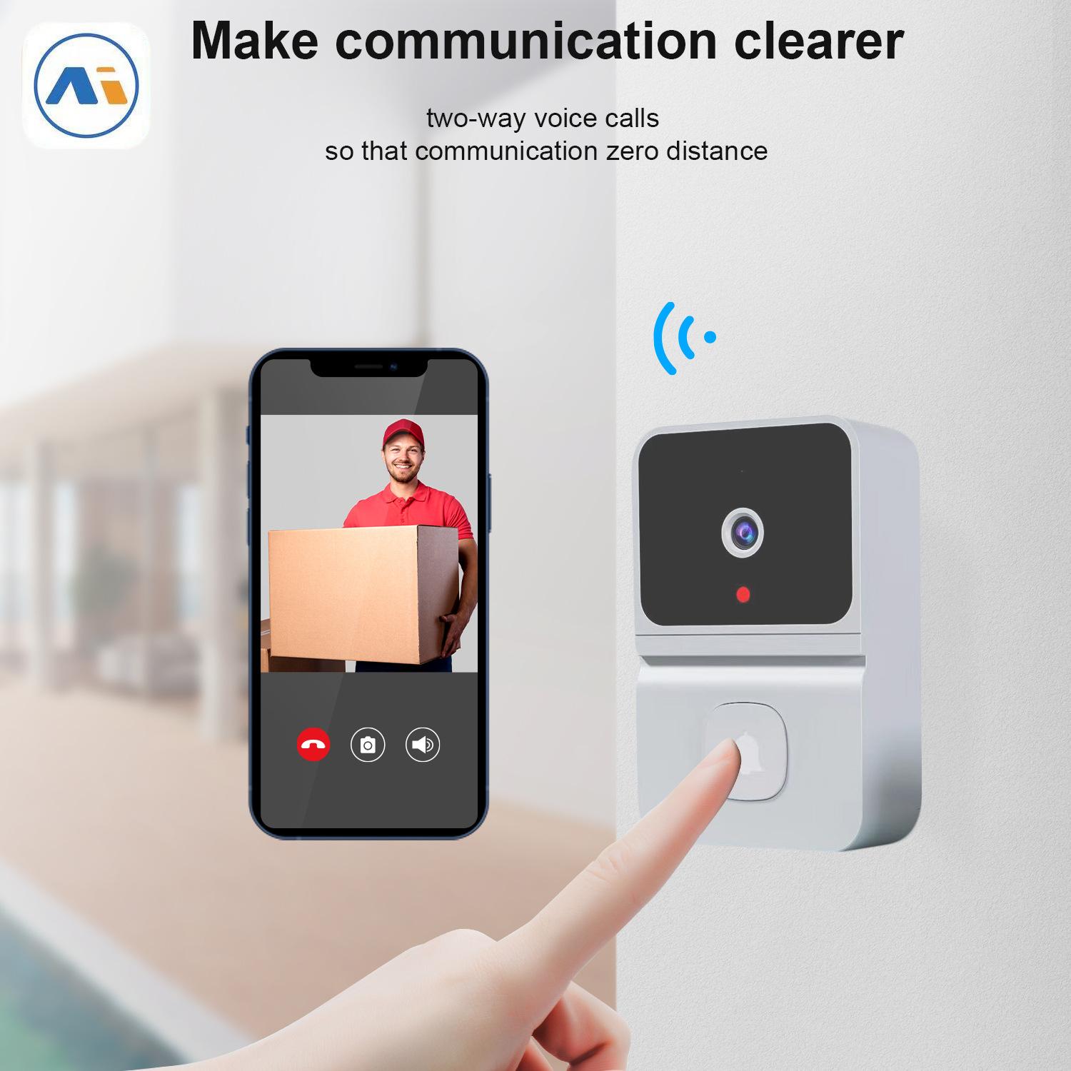 private model smart doorbell low power consumption wireless video doorbell mobile phone monitoring wifi doorbell ding dong suit kement