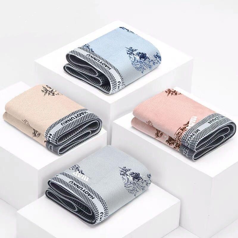 men's underwear cotton crotch boxer shorts teenagers mid-waist breathable seamless underwear boys trend underpants