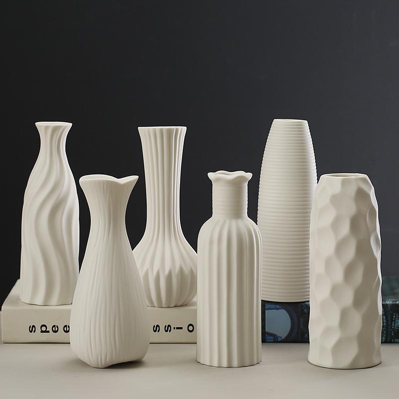 home high-grade plain embryo flower holder bottle can be designed good-looking interior decoration ceramic vase art decoration
