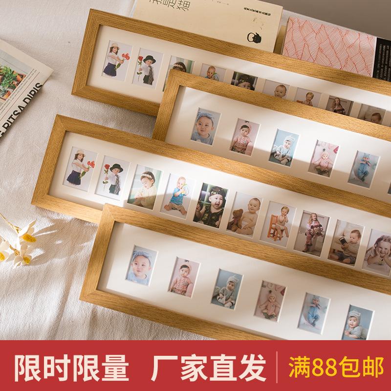 children's id photo photo frame new baby growth record photo frame baby two-inch photo commemorative frame in stock