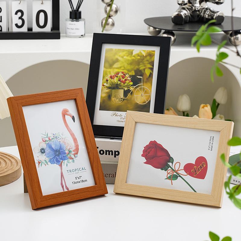 solid wood photo frame wholesale creative photo frame table decoration 6-inch a4 photo frame photo wall canvas frame factory direct sales