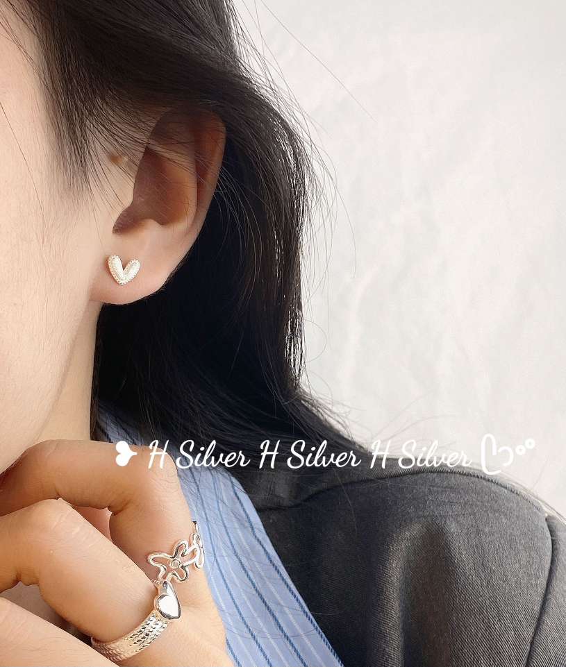 思兰银饰925银耳丁心形百搭小清新款耳饰耳环送礼佳品详情图4