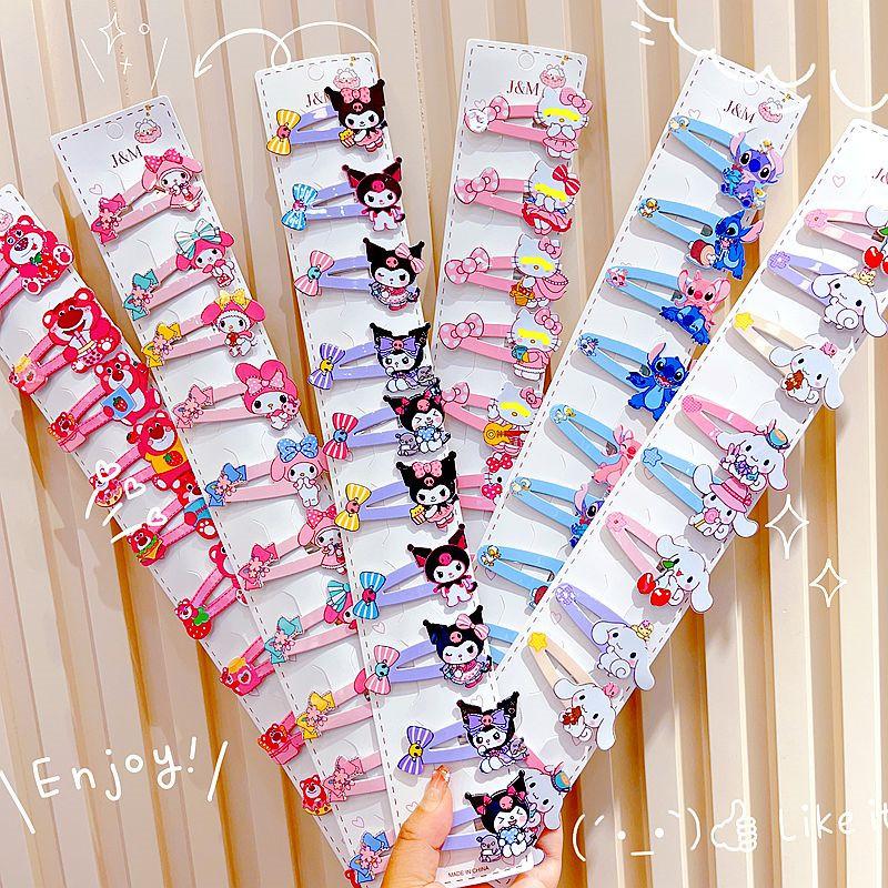 korean acrylic break mobile holder tong da bb clip stitch clow m hair clip broken hair side clip hairware