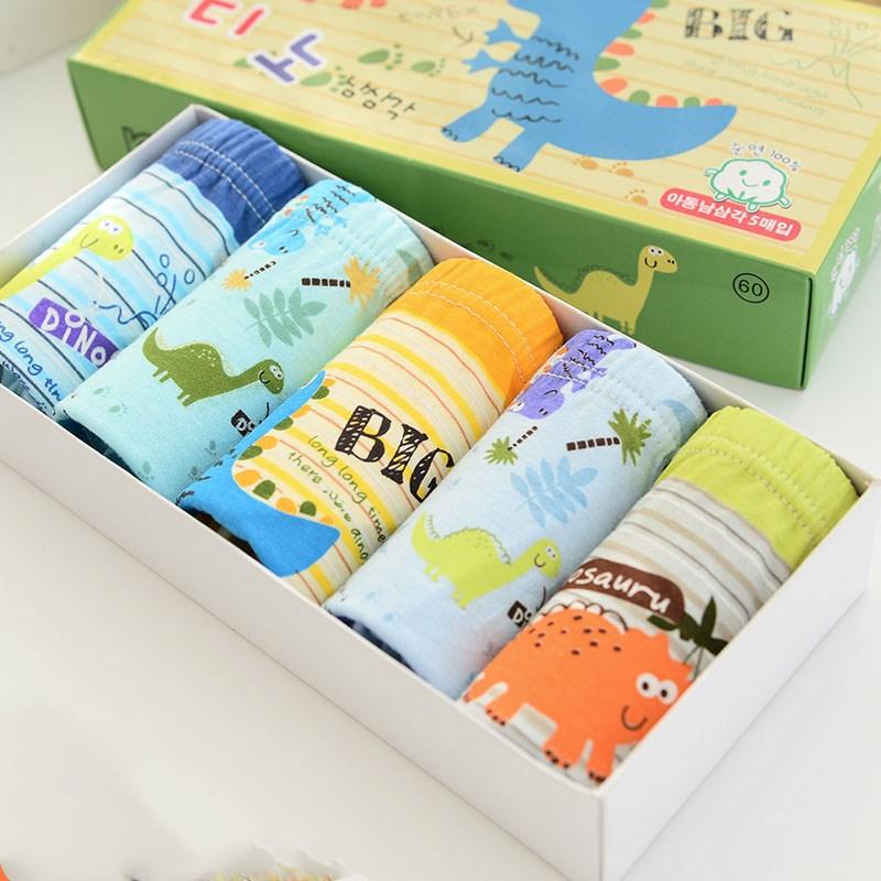 New Boxed Children's Briefs Cotton Baby Boy Bulky Underpants Medium and Big Children Cartoon Shorts Manufacturer One Piece Dropshipping