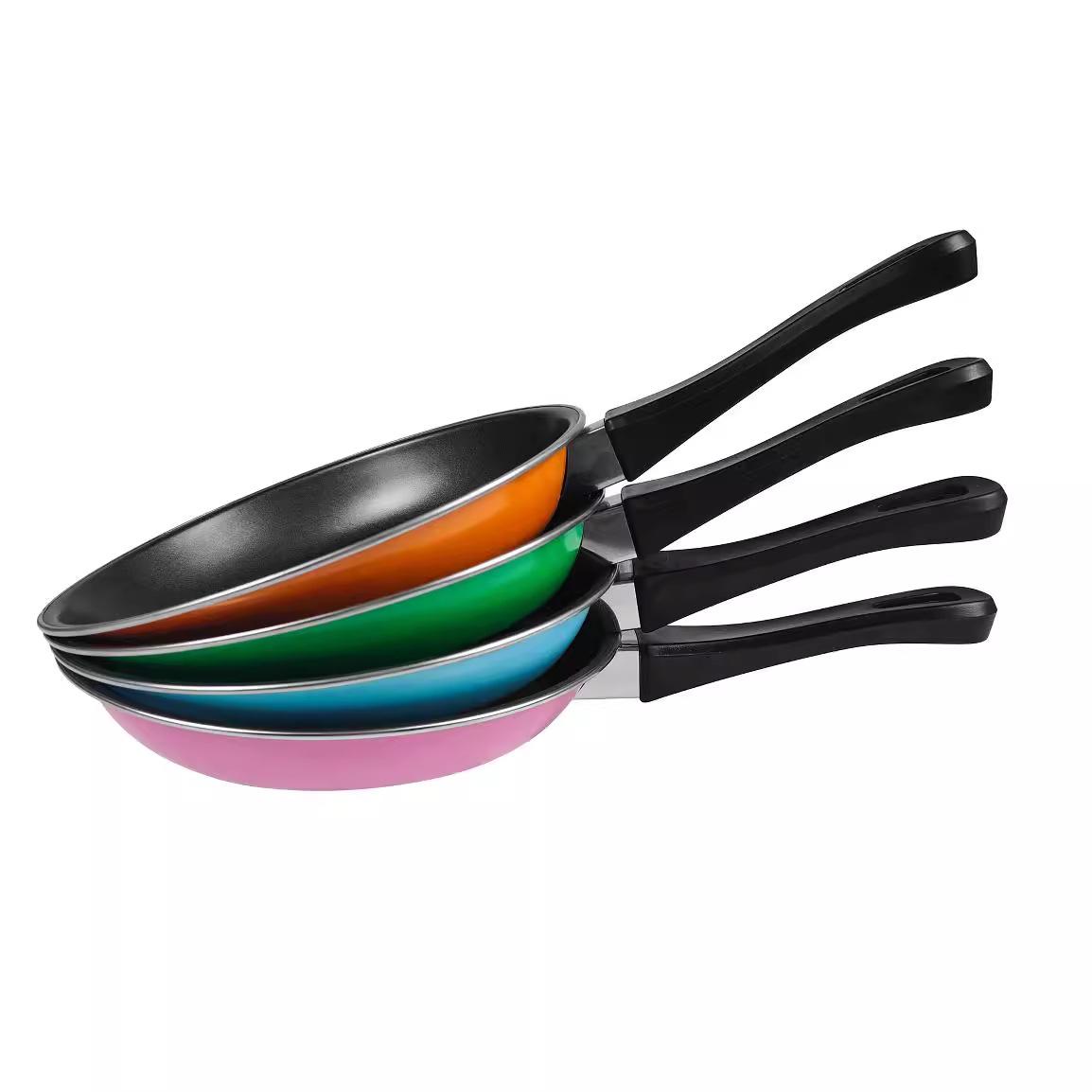 iron pan edge covered iron pan flat bottom pot non-stick frying pan and pancake pan household steak frying pan egg frying pan induction cooker