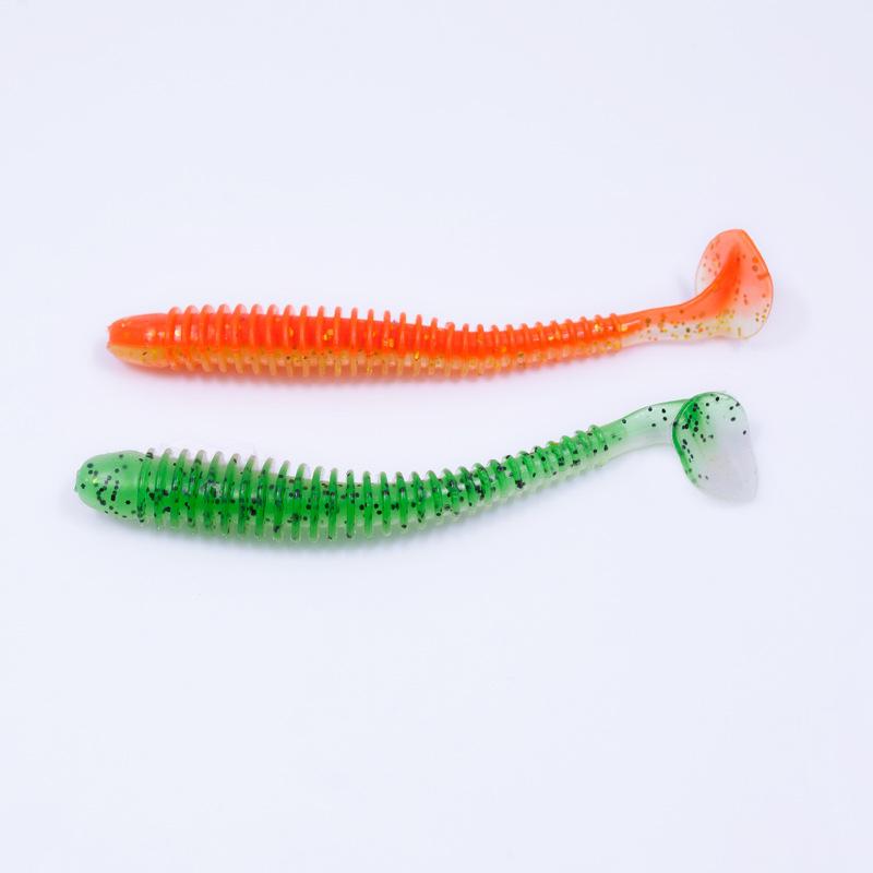 Floating Soft Worm T Tail Short Section Worm Earthworm Lure Crank Hook Soft Bait Fishing Gear Hot Sale