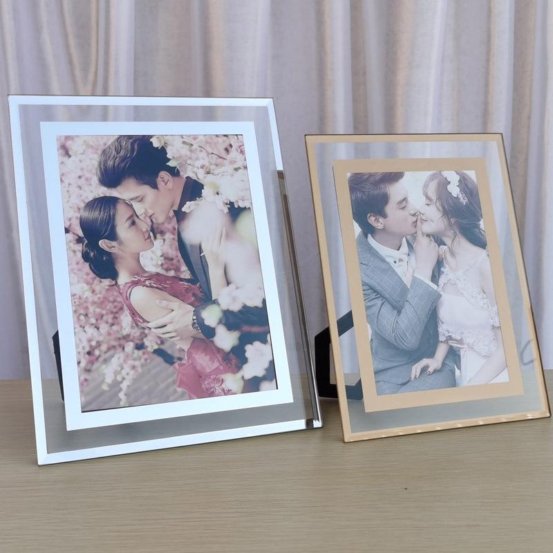 transparent crystal glass photo frame a4a5 certificate display frame 6-inch photo frame 7-inch 85 photo decoration gift wholesale