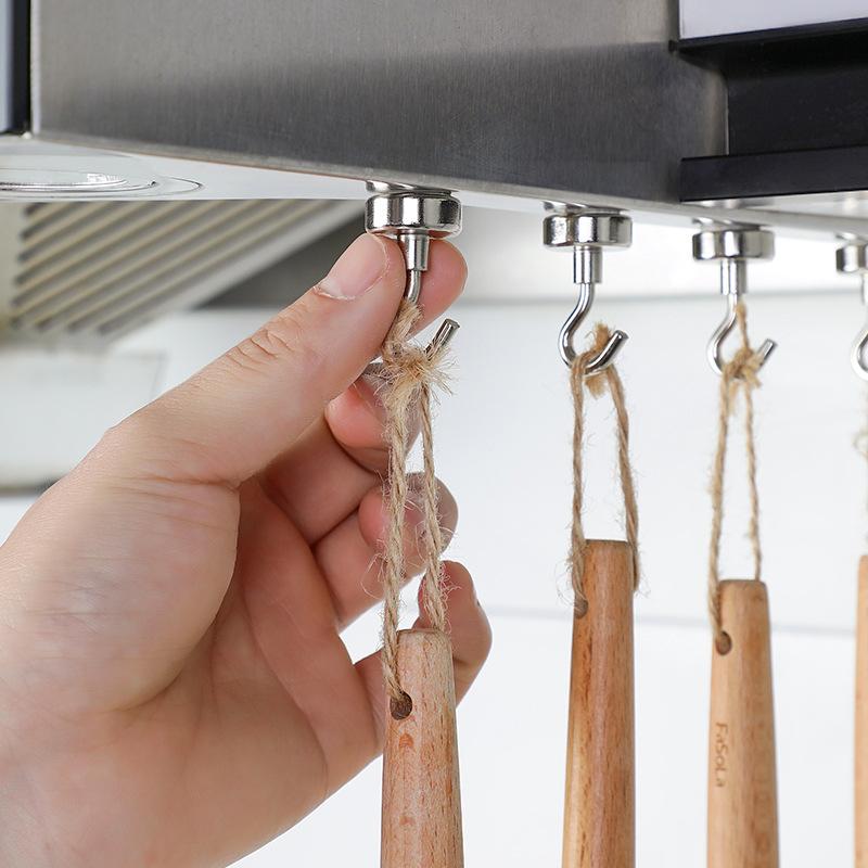 strong magnetic smart phone holder hook super magnetic holder high strength strong magnetic punch-free refrigerator magnet magnetic hook