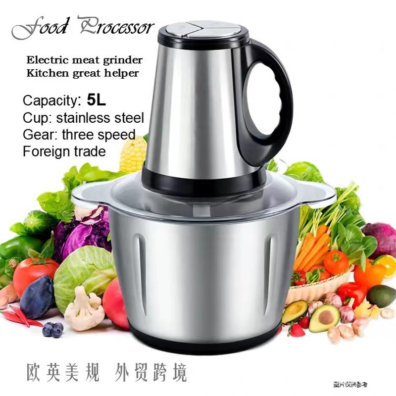 foreign trade cross-border meat grinder household electric stirring multi-function handheld meat grinder grind stuffing mashed garlic complementary food mixer