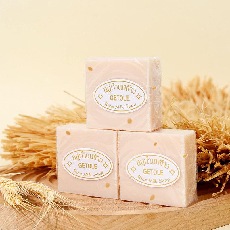 cross-border foreign trade thailand rice day in stock handmade rice soap cold process soap wedding gifts hand gift batch delivery