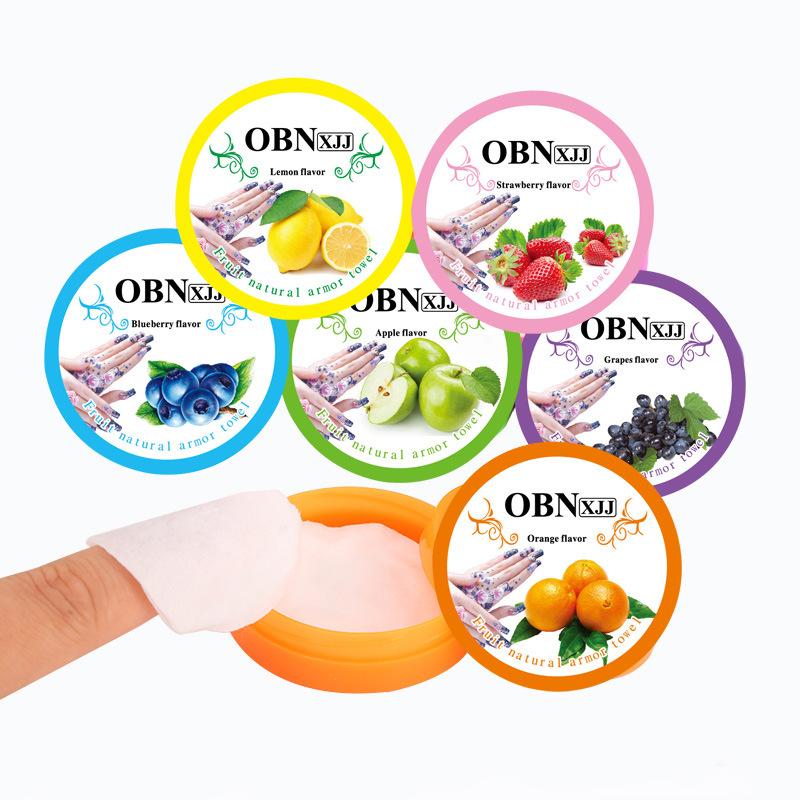 new disposable box-packed nail-washing towel factory wholesale fruit flavor nail polish removing tissue nail polish cotton pad nail polish nail washing supplies