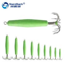 Luminous Squid Hook Umbrel Hook Sea Fishing No Barb 12-Pin Squid Hook Blowing Tube Umbrel Hook Octopus Hook Squid Hook
