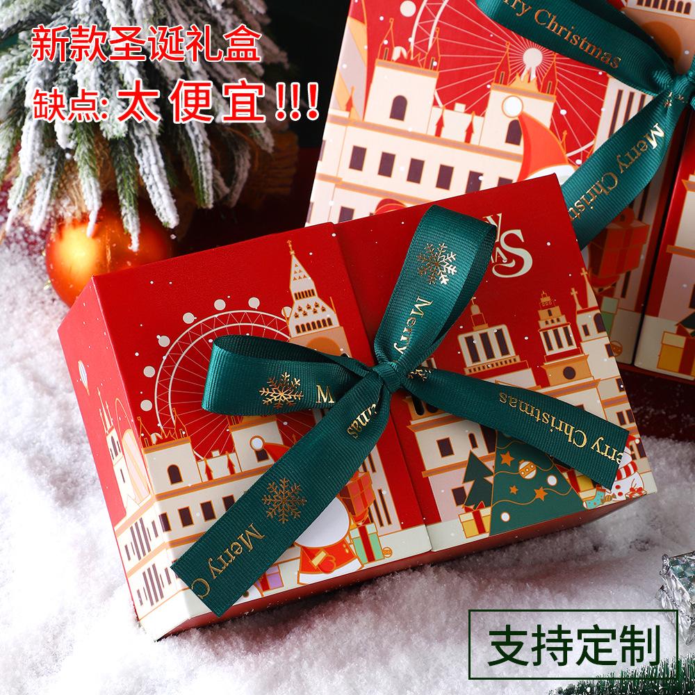 new bow double door christmas gift box christmas gift box gift box christmas eve apple box gift box