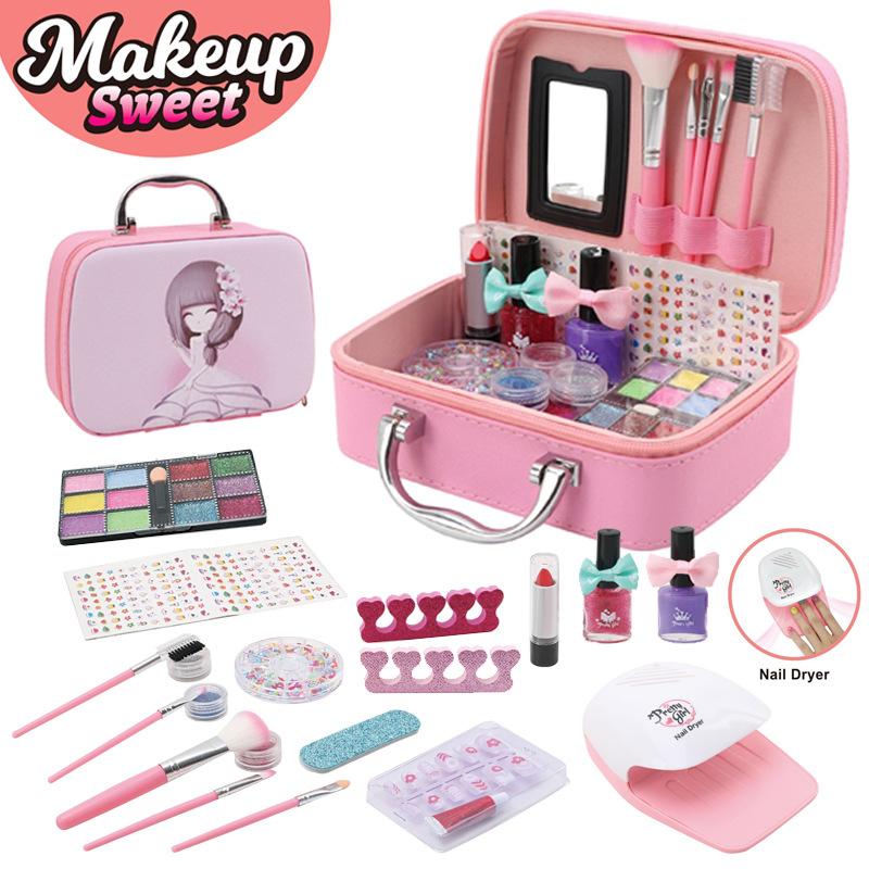 cross-border children's cosmetics set girls bags makeup kit nail polish play house princess dressing toy gift
