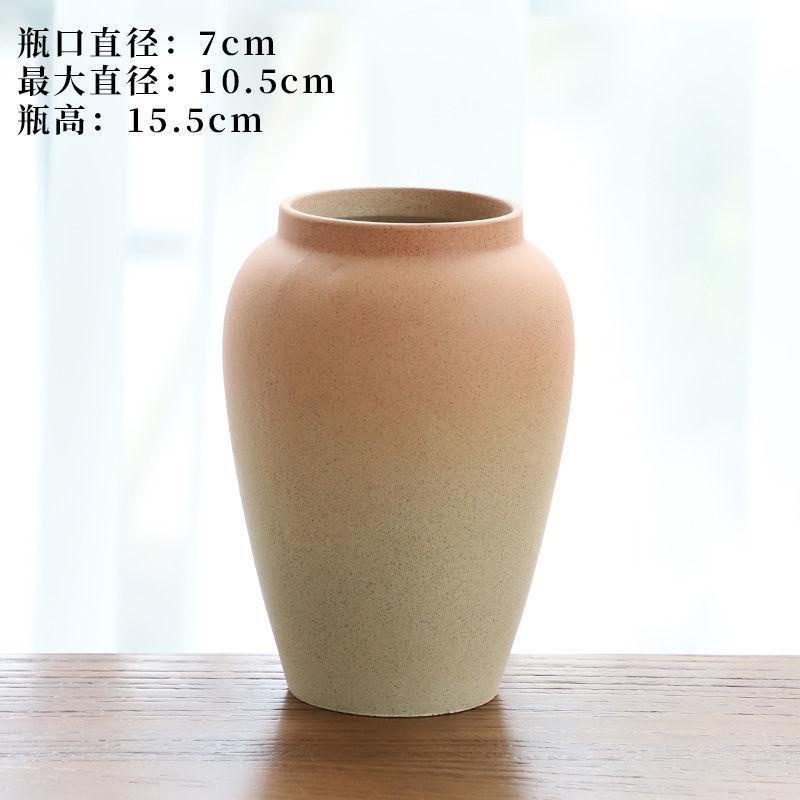 large diameter flower ware plain burning ceramic hydroponic vase decoration pottery pot vintage b & b dried flowers modern minimalist pottery pot