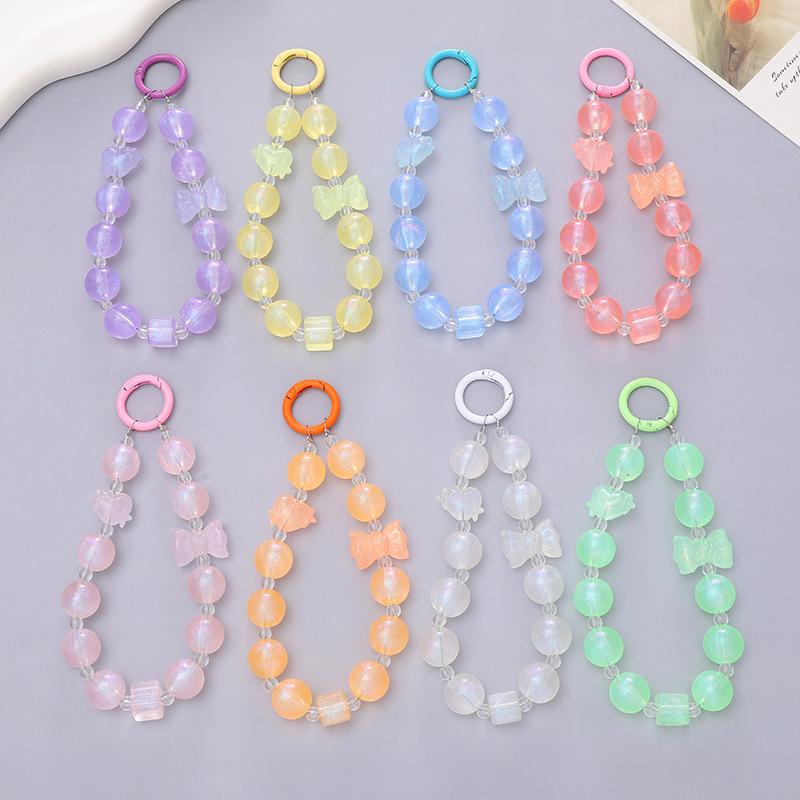 New Glitter Mermaid Beaded Mobile Phone Charm Phone Case Accessories Bag Pendant Mobile Phone Lanyard Female Gift